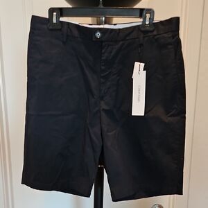 Calvin Klein Black Flat Front Shorts